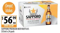 Supabarn Sapporo premium beer bottles offer