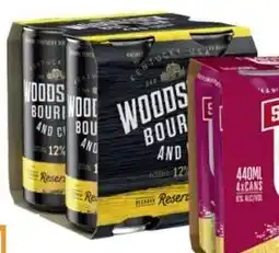 Supabarn Woodstock bourbon & cola reserve offer