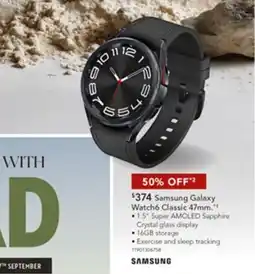 Harvey Norman Samsung Galaxy Watch6 Classic 47mm offer