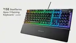 Harvey Norman $158 SteelSeries Apex 3 Gaming Keyboard offer