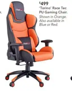 Harvey Norman 'Torino' Race Tec PU Gaming Chair offer