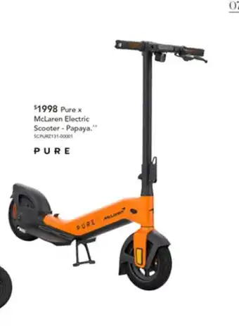 Harvey Norman Pure X McLaren Electric Scooter - Papaya offer