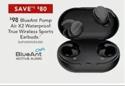 Harvey Norman BlueAnt Pump Air X2 Waterproof True Wireless Sports Earbuds offer