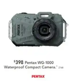 Harvey Norman Pentax WG-1000 Waterproof Compact Camera offer