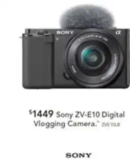 Harvey Norman Sony ZV-E10 Digital Vlogging Camera offer