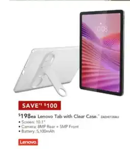 Harvey Norman Lenovo Tab with Clear Case offer