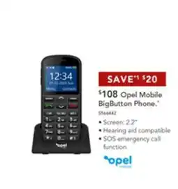 Harvey Norman Opel Mobile BigButton Phone offer
