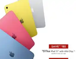 Harvey Norman iPad 11" with A16 Chip offer