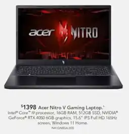 Harvey Norman Acer Nitro V Gaming Laptop offer