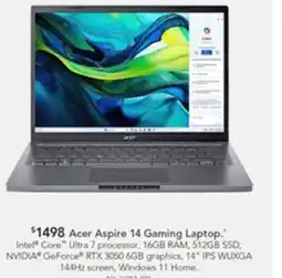 Harvey Norman Acer Aspire 14 Gaming Laptop offer