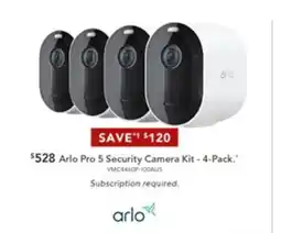 Harvey Norman Arlo Pro 5 Security Camera Kit - 4-Pack offer
