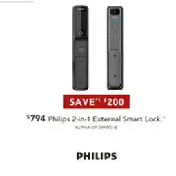 Harvey Norman Philips 2-in-1 External Smart Lock offer