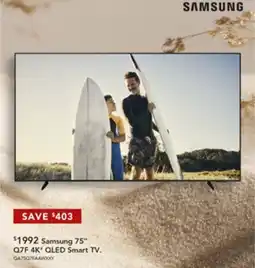 Harvey Norman Samsung 75" Q7F 4K* QLED Smart TV offer