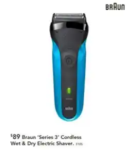 Harvey Norman Braun 'Series 3′ Cordless Wet & Dry Electric Shaver offer