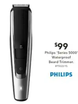 Harvey Norman Philips 'Series 5000° Waterproof Beard Trimmer offer