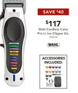 Harvey Norman Wahl Cordless Color Pro Li-Ion Clipper Kit offer