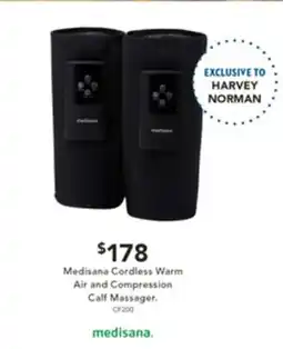 Harvey Norman Medisana Cordless Warm Air and Compression Calf Massager offer
