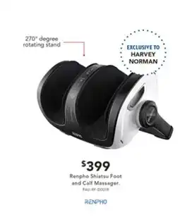 Harvey Norman Renpho Shiatsu Foot and Calf Massager offer