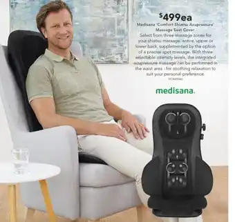 Harvey Norman Medisana 'Comfort Shiatsu Acupressure Massage Seat Cover offer