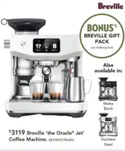 Harvey Norman Breville 'the Oracle® Jet' Coffee Machine offer
