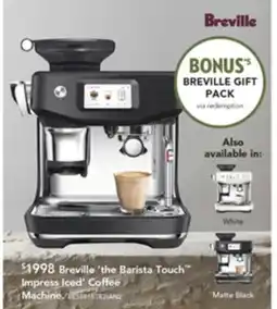 Harvey Norman Breville 'the Barista Touch Impress Iced Coffee offer