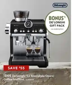Harvey Norman $844 De'Longhi 'La Specialista Opera' Coffee Machine offer