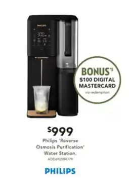 Harvey Norman Philips 'Reverse Osmosis Purification Water Station offer