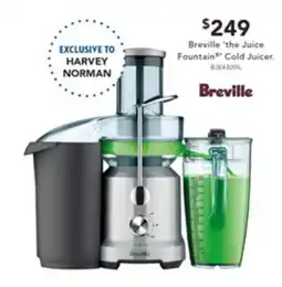 Harvey Norman Breville 'the Juice Fountain Cold Juicer offer