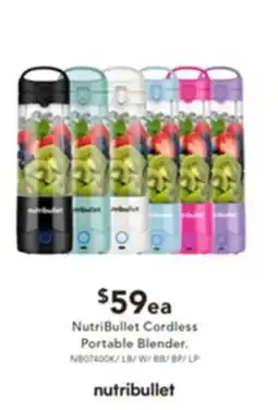 Harvey Norman NutriBullet Cordless Portable Blender offer