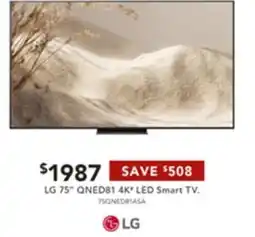 Harvey Norman LG 75″ QNED81 4K* LED Smart TV offer