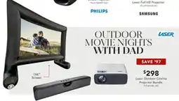 Harvey Norman Laser Outdoor Cinema Projector Bundle offer