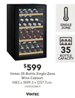 Harvey Norman Vintec 35-Bottle Single-Zone Wine Cabinet offer