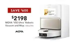 Harvey Norman MOVA 'V50 Ultra Robotic Vacuum and Mop offer