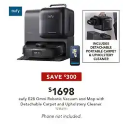 Harvey Norman eufy E28 Omni Robotic Vacuum and Mop with Detachable Carpet and Upholstery Cleaner offer
