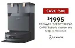 Harvey Norman ECOVACS 'DEEBOT X8 PRO OMNI' Robotic Vacuum and Mop offer