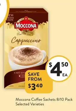 Foodworks Moccona Coffee Sachets offer