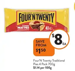 Foodworks Four'N Twenty Traditional offer