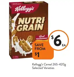 Foodworks Kellogg's Cereal offer