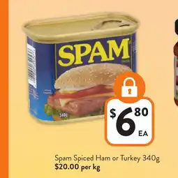 Foodworks Spam Spiced Ham or Turkey offer