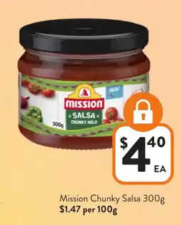 Foodworks Mission Chunky Salsa offer