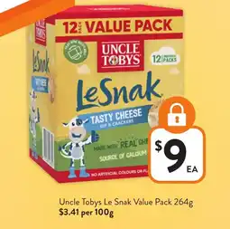 Foodworks Uncle Tobys Le Snak Value Pack offer
