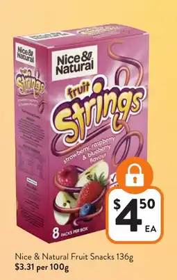 Foodworks Nice & Natural Fruit Snacks offer
