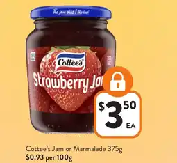 Foodworks Cottee's Jam or Marmalade offer