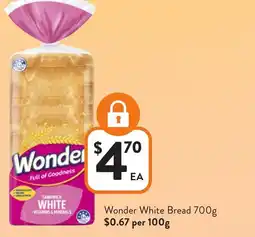Foodworks Wonder White Bread offer