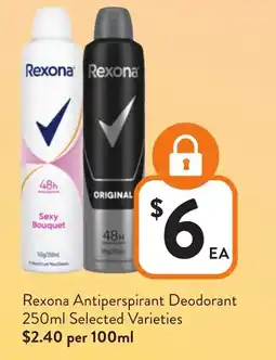 Foodworks Rexona Antiperspirant Deodorant offer