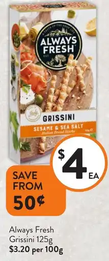Foodworks Always Fresh Grissini offer