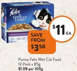 Foodworks Purina Felix Wet Cat Food offer