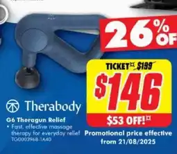 The Good Guys G6 Theragun Relief offer
