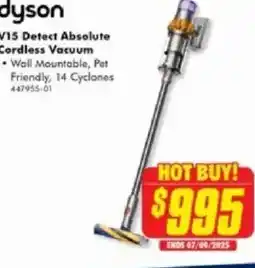 The Good Guys V15 Detect Absolute Cordless Vacuum offer