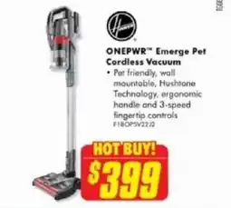 The Good Guys ONEPWR Emerge Pet Cordless Vacuum offer